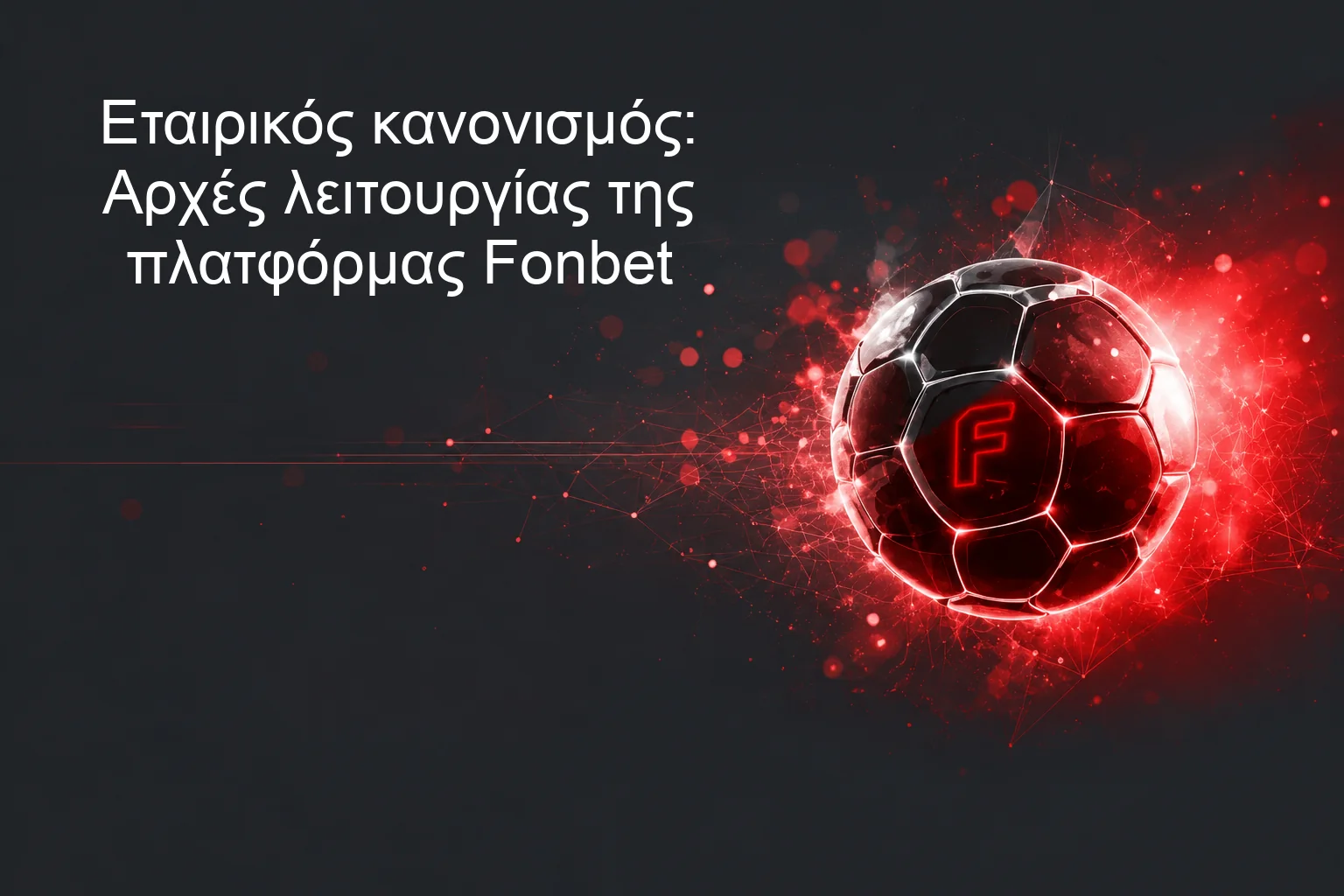 Εταιρικός κανονισμός: Αρχές λειτουργίας της πλατφόρμας Fonbet